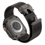 メタル留め具 粗いメッシュ ミラノステンレススチールウォッチバンド、Apple Watch 46mm / 49mm / 45mm / 44mm用