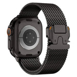 メタル留め具 粗いメッシュ ミラノステンレススチールウォッチバンド、Apple Watch 46mm / 49mm / 45mm / 44mm用