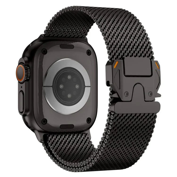メタル留め具 粗いメッシュ ミラノステンレススチールウォッチバンド、Apple Watch 46mm / 49mm / 45mm / 44mm用