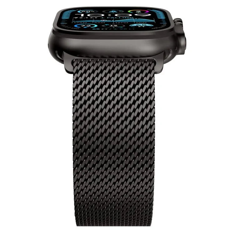 メタル留め具 粗いメッシュ ミラノステンレススチールウォッチバンド、Apple Watch 46mm / 49mm / 45mm / 44mm用