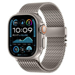 メタル留め具 粗いメッシュ ミラノステンレススチールウォッチバンド、Apple Watch 46mm / 49mm / 45mm / 44mm用
