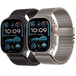メタル留め具 粗いメッシュ ミラノステンレススチールウォッチバンド、Apple Watch 46mm / 49mm / 45mm / 44mm用