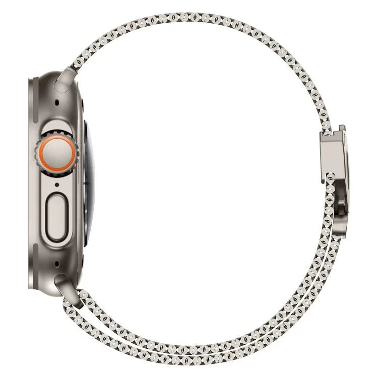 メタル留め具 粗いメッシュ ミラノステンレススチールウォッチバンド、Apple Watch 46mm / 49mm / 45mm / 44mm用