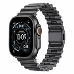 オーシャンウェーブマグネットバックル ステンレススチールウォッチバンド、Apple Watch 46mm / 49mm / 45mm / 44mm用