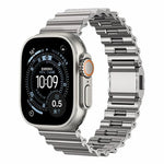 オーシャンウェーブマグネットバックル ステンレススチールウォッチバンド、Apple Watch 46mm / 49mm / 45mm / 44mm用