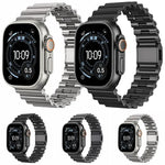 オーシャンウェーブマグネットバックル ステンレススチールウォッチバンド、Apple Watch 46mm / 49mm / 45mm / 44mm用