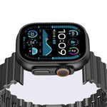 オーシャンウェーブマグネットバックル ステンレススチールウォッチバンド、Apple Watch 46mm / 49mm / 45mm / 44mm用