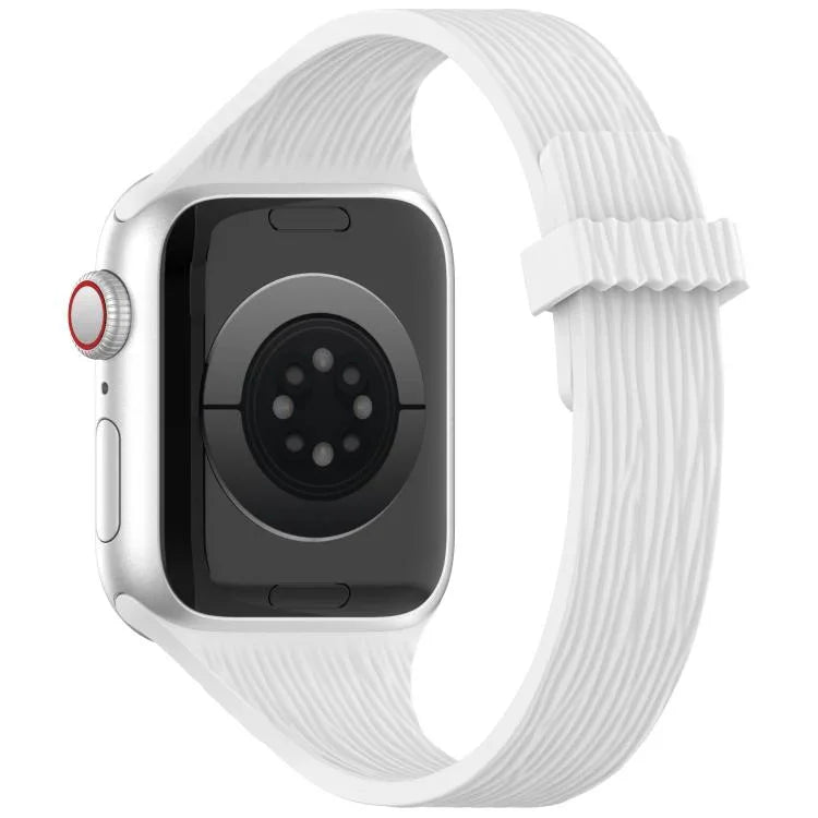 ウォーターウッドグレイン 小さなウエストマグネットシリコンウォッチバンド、Apple Watch 46mm / 49mm / 45mm / 44mm用、Apple Watch 42mm / 41mm / 40mm / 38mm用
