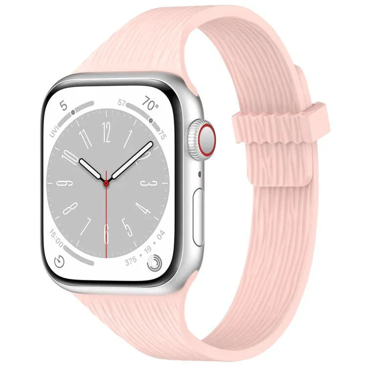 ウォーターウッドグレイン 小さなウエストマグネットシリコンウォッチバンド、Apple Watch 46mm / 49mm / 45mm / 44mm用、Apple Watch 42mm / 41mm / 40mm / 38mm用