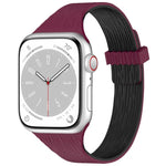 ウォーターウッドグレイン 小さなウエストマグネットシリコンウォッチバンド、Apple Watch 46mm / 49mm / 45mm / 44mm用、Apple Watch 42mm / 41mm / 40mm / 38mm用