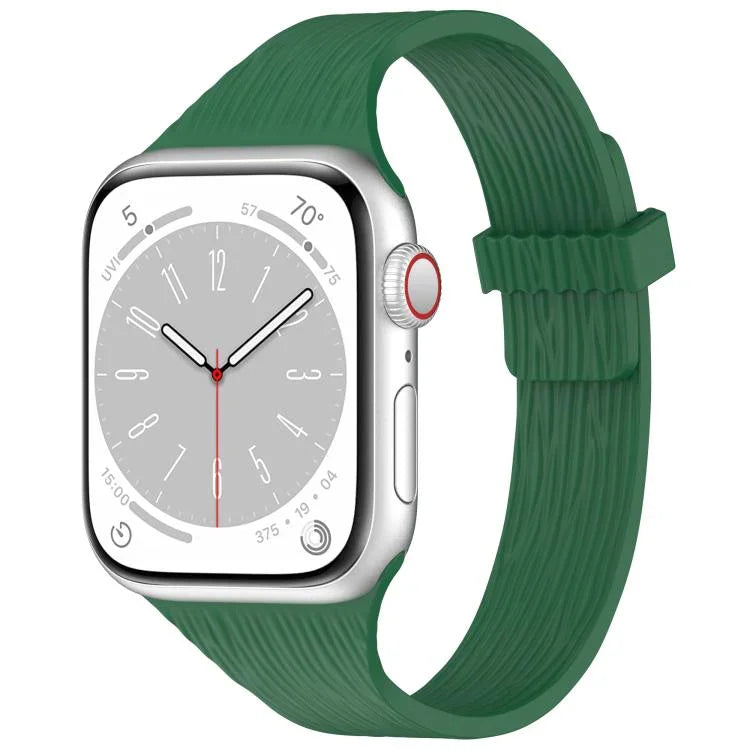ウォーターウッドグレイン 小さなウエストマグネットシリコンウォッチバンド、Apple Watch 46mm / 49mm / 45mm / 44mm用、Apple Watch 42mm / 41mm / 40mm / 38mm用