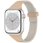 ウォーターウッドグレイン 小さなウエストマグネットシリコンウォッチバンド、Apple Watch 46mm / 49mm / 45mm / 44mm用、Apple Watch 42mm / 41mm / 40mm / 38mm用