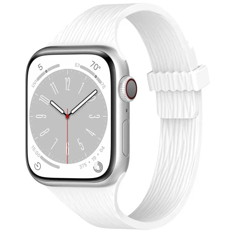 ウォーターウッドグレイン 小さなウエストマグネットシリコンウォッチバンド、Apple Watch 46mm / 49mm / 45mm / 44mm用、Apple Watch 42mm / 41mm / 40mm / 38mm用