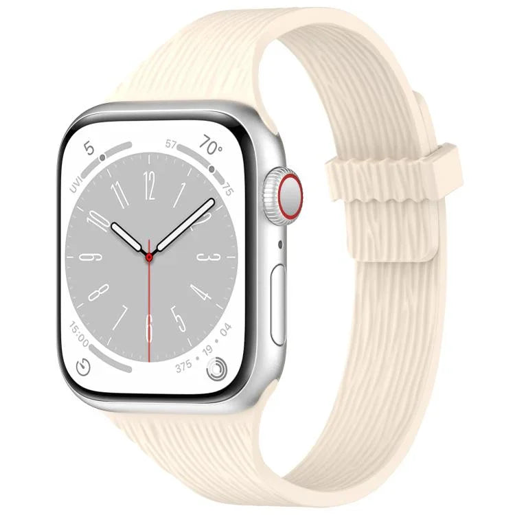 ウォーターウッドグレイン 小さなウエストマグネットシリコンウォッチバンド、Apple Watch 46mm / 49mm / 45mm / 44mm用、Apple Watch 42mm / 41mm / 40mm / 38mm用