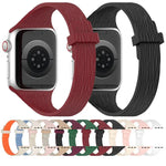 ウォーターウッドグレイン 小さなウエストマグネットシリコンウォッチバンド、Apple Watch 46mm / 49mm / 45mm / 44mm用、Apple Watch 42mm / 41mm / 40mm / 38mm用