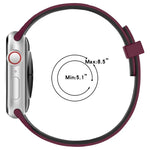 ウォーターウッドグレイン 小さなウエストマグネットシリコンウォッチバンド、Apple Watch 46mm / 49mm / 45mm / 44mm用、Apple Watch 42mm / 41mm / 40mm / 38mm用