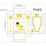 GaN 45W PD3.0 + QC3.0 完全互換プロトコル充電器 ノートパソコン / タブレット用、USプラグ、USプラグ