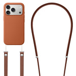 クロスボディ模造ナイロン磁気液体ポップアップアニメーション液体シリコンスマホケース、iPhone 17 Pro Max用、iPhone 17 Pro用、iPhone 17用