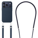 クロスボディ模造ナイロン磁気液体ポップアップアニメーション液体シリコンスマホケース、iPhone 17 Pro Max用、iPhone 17 Pro用、iPhone 17用