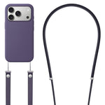 クロスボディ模造ナイロン磁気液体ポップアップアニメーション液体シリコンスマホケース、iPhone 17 Pro Max用、iPhone 17 Pro用、iPhone 17用
