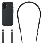 クロスボディ模造ナイロン磁気液体ポップアップアニメーション液体シリコンスマホケース、iPhone 17 Pro Max用、iPhone 17 Pro用、iPhone 17用