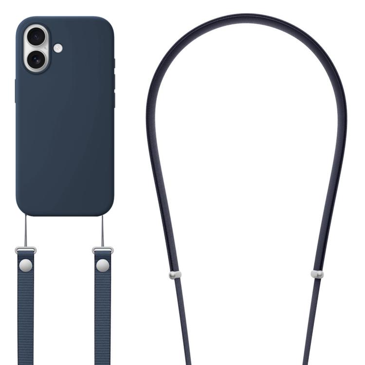 クロスボディ模造ナイロン磁気液体ポップアップアニメーション液体シリコンスマホケース、iPhone 17 Pro Max用、iPhone 17 Pro用、iPhone 17用
