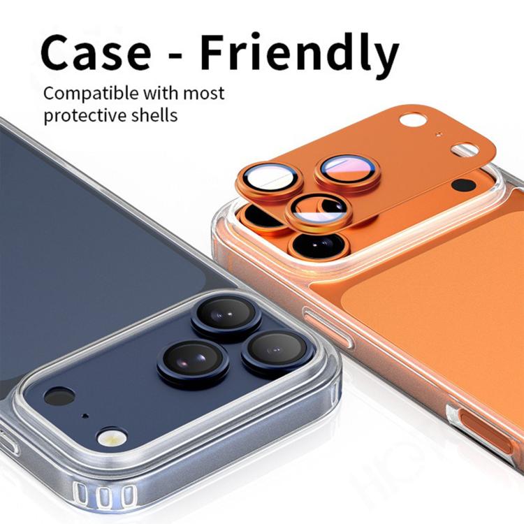 Kalebol アーマー 全面カバーメタルレンズリングプロテクターフィルム、iPhone 17 Pro Max用、iPhone 17 Pro用
