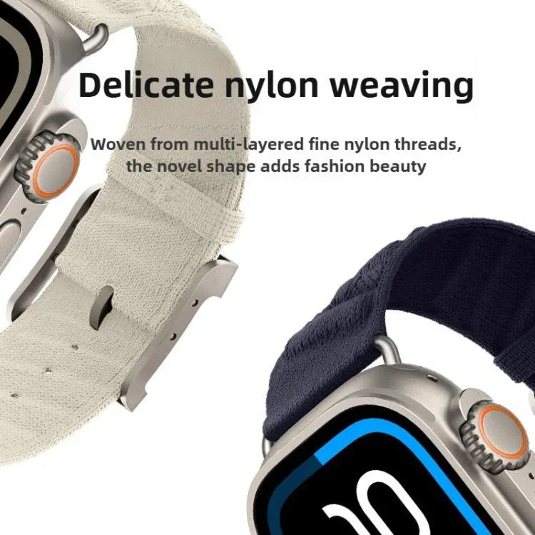 スタイルH ツイルナイロンウォッチバンド、Apple Watch 46mm / 49mm / 45mm / 44mm用、Apple Watch 42mm / 41mm / 40mm / 38mm用