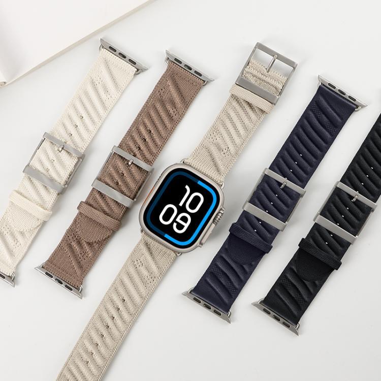 スタイルH ツイルナイロンウォッチバンド、Apple Watch 46mm / 49mm / 45mm / 44mm用、Apple Watch 42mm / 41mm / 40mm / 38mm用