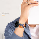 マグネティックスナップ伸縮ナイロン編みウォッチバンド、Samsung Galaxy Watch8 / Watch8 Classic用