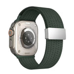 単色マグネットスナップ4本編みエラスティックナイロンウォッチバンド、Apple Watch 46mm / 49mm / 45mm / 44mm用、Apple Watch 42mm / 41mm / 40mm / 38mm用