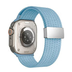 単色マグネットスナップ4本編みエラスティックナイロンウォッチバンド、Apple Watch 46mm / 49mm / 45mm / 44mm用、Apple Watch 42mm / 41mm / 40mm / 38mm用