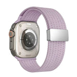 単色マグネットスナップ4本編みエラスティックナイロンウォッチバンド、Apple Watch 46mm / 49mm / 45mm / 44mm用、Apple Watch 42mm / 41mm / 40mm / 38mm用