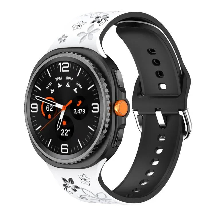 二色彫刻シリコンウォッチバンド、Samsung Galaxy Watch8 / Watch8 Classic用