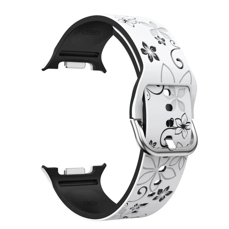 二色彫刻シリコンウォッチバンド、Samsung Galaxy Watch8 / Watch8 Classic用