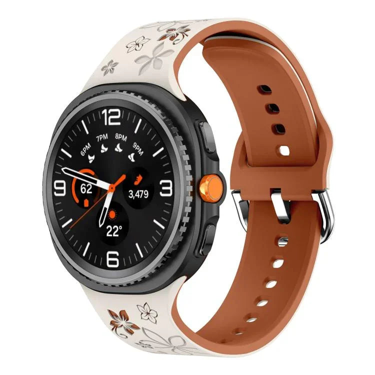 二色彫刻シリコンウォッチバンド、Samsung Galaxy Watch8 / Watch8 Classic用