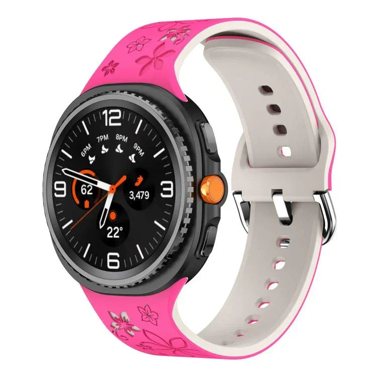 二色彫刻シリコンウォッチバンド、Samsung Galaxy Watch8 / Watch8 Classic用