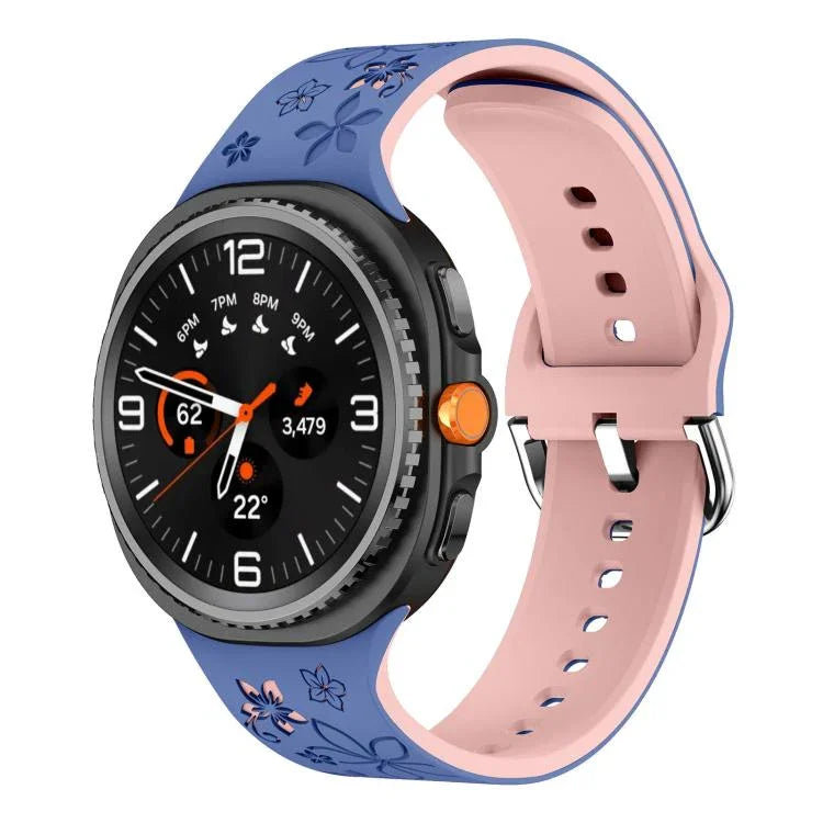 二色彫刻シリコンウォッチバンド、Samsung Galaxy Watch8 / Watch8 Classic用