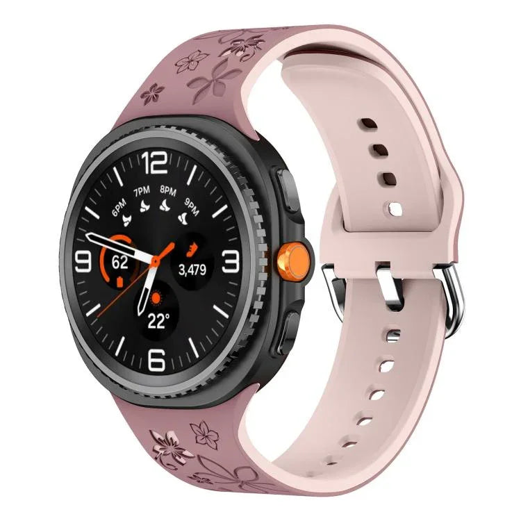 二色彫刻シリコンウォッチバンド、Samsung Galaxy Watch8 / Watch8 Classic用