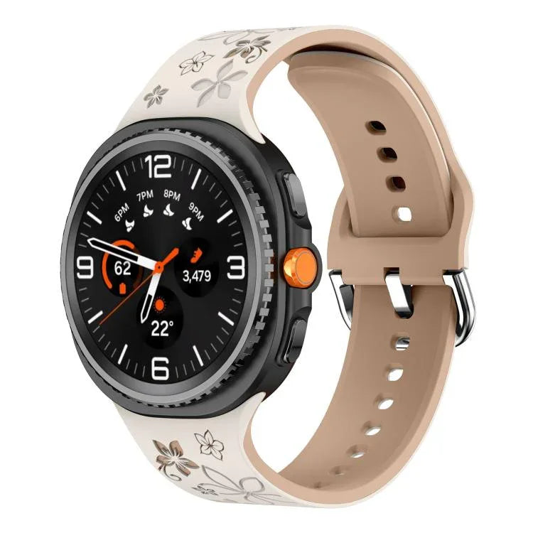 二色彫刻シリコンウォッチバンド、Samsung Galaxy Watch8 / Watch8 Classic用