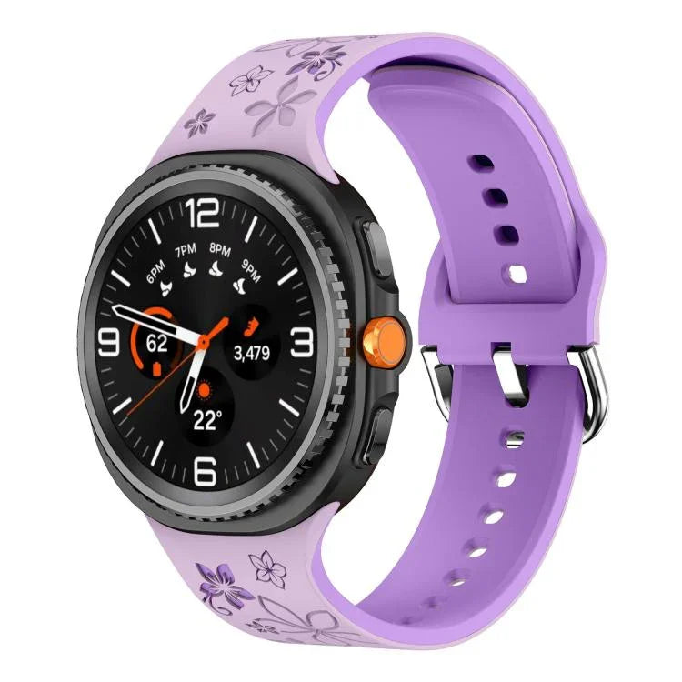 二色彫刻シリコンウォッチバンド、Samsung Galaxy Watch8 / Watch8 Classic用