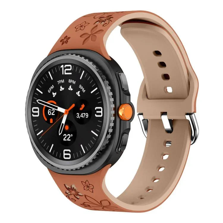 二色彫刻シリコンウォッチバンド、Samsung Galaxy Watch8 / Watch8 Classic用