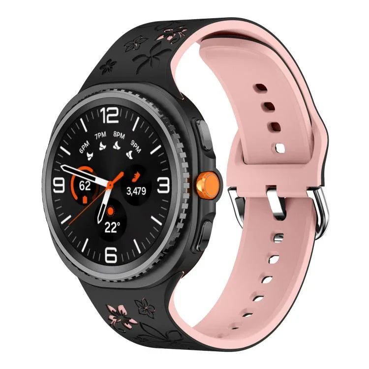 二色彫刻シリコンウォッチバンド、Samsung Galaxy Watch8 / Watch8 Classic用