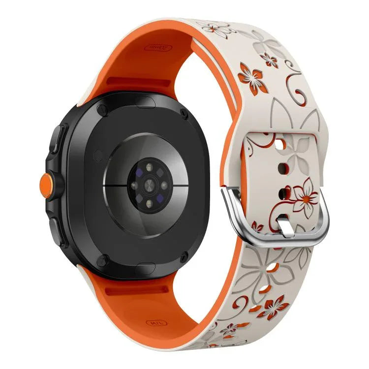 二色彫刻シリコンウォッチバンド、Samsung Galaxy Watch8 / Watch8 Classic用