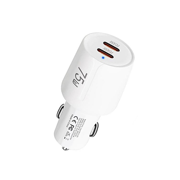 TE-P66 75W Type-C x 2 PD45W デュアルポート急速充電車載充電器、TE-P66