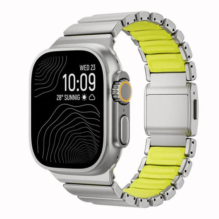 Norman 磁気バックル チタンメタルウォッチバンド、Apple Watch 46mm / 49mm / 45mm / 44mm用