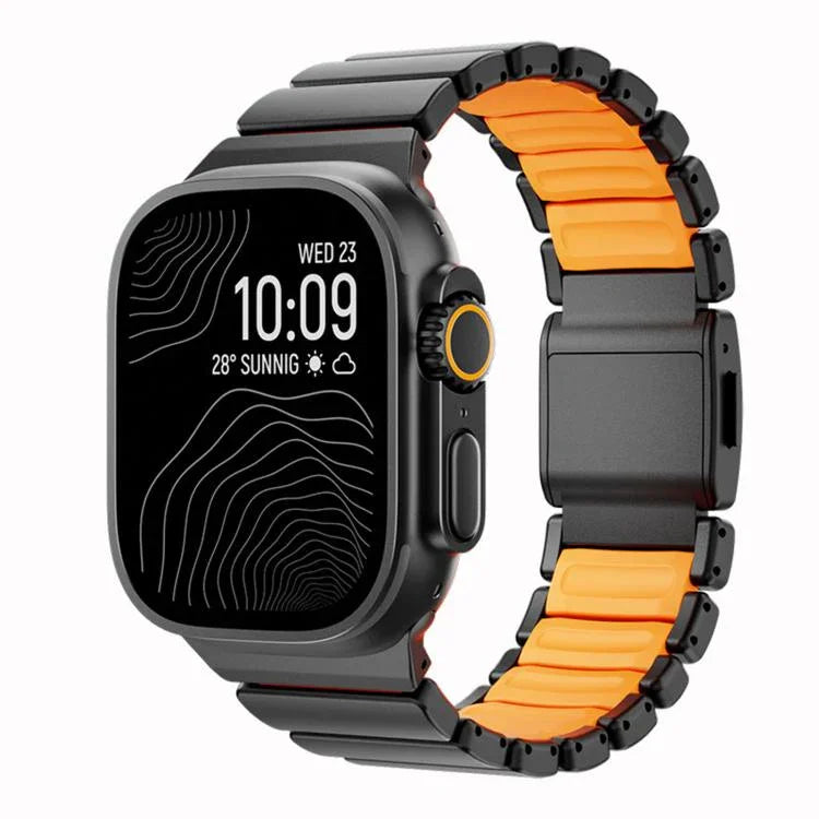Norman 磁気バックル チタンメタルウォッチバンド、Apple Watch 46mm / 49mm / 45mm / 44mm用