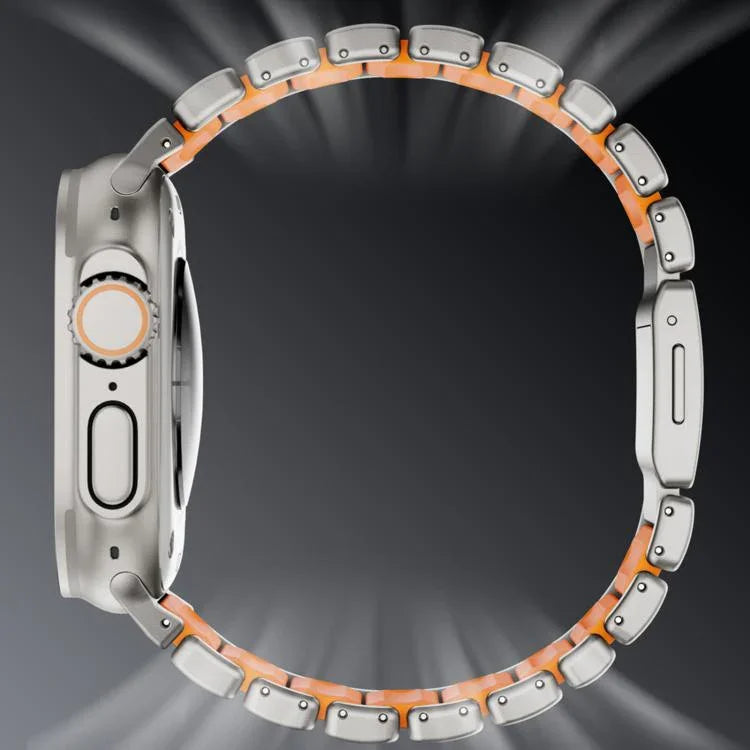 Norman 磁気バックル チタンメタルウォッチバンド、Apple Watch 46mm / 49mm / 45mm / 44mm用