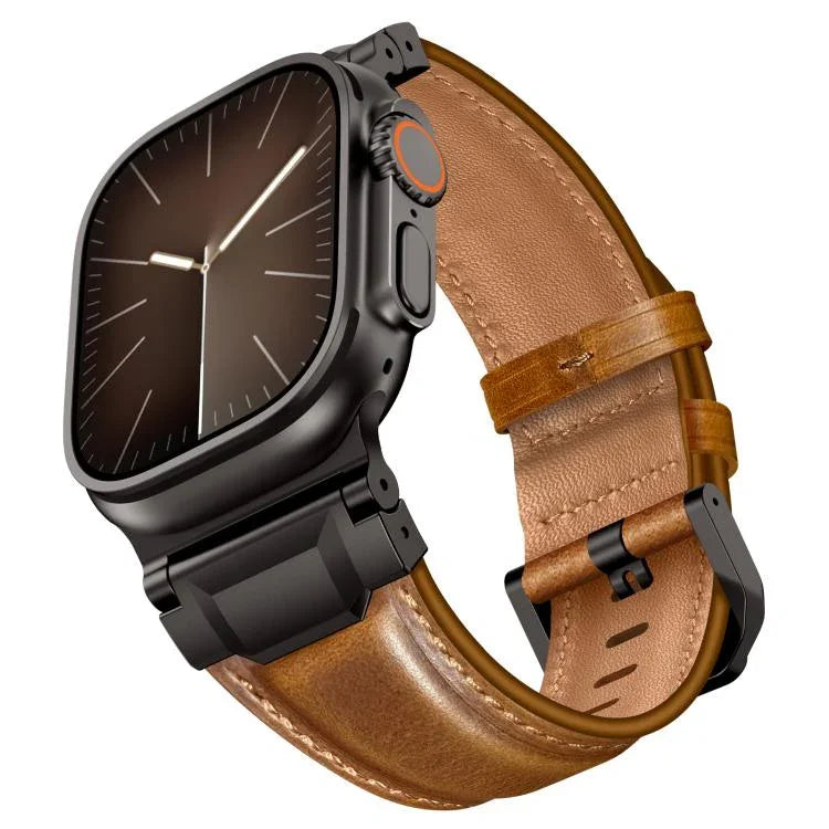 アーマースタイル レザーウォッチバンド、Apple Watch 46mm / 49mm / 45mm / 44mm用