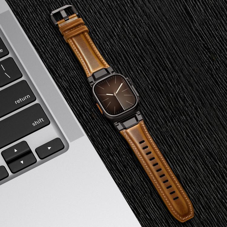 アーマースタイル レザーウォッチバンド、Apple Watch 46mm / 49mm / 45mm / 44mm用